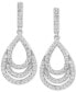 ფოტო #3 პროდუქტის Diamond Layered Teardrop Drop Earrings (3/4 ct. t.w.) in 10k White Gold