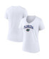 ფოტო #1 პროდუქტის Women's White Florida Gators Evergreen Campus V-Neck T-shirt