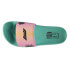 Фото #4 товара Puma F1 Leadcat 2.0 Miami Graphic Slide Mens Green, Pink Casual Sandals 3084730