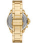 Фото #3 товара Women's Wren Chronograph Gold-Tone Stainless Steel Watch 42mm