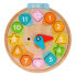 Фото #1 товара PETIT COLLAGE Multi-Language + Counting + Colors Wooden Learning Clock