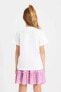 Kız Çocuk T-shirt Beyaz B5094a8/wt34