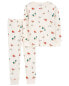 Фото #6 товара Toddler 2-Piece Christmas Print Thermal Pajamas 3T