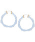 ფოტო #1 პროდუქტის Lucite Bamboo-Shaped Large Hoop Earrings, 2.25"