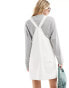 Tommy Jeans denim pinafore dress in white wash Weiß verwaschen, XS - EU 34 - фото #3