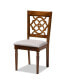 Фото #2 товара Lylah Modern and Contemporary Fabric Upholstered 4 Piece Dining Chair Set