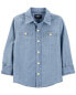 Фото #8 товара Toddler Button-Front Chambray Shirt 4T