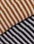 & Other Stories no show socks 2-pack in black & brown stripes