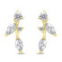 Beautiful gold-plated earrings with zircons EA619Y