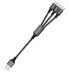 Фото #1 товара 4smarts ForkCord - 0.2 m - USB A - USB C.Micro USB A/Lightning - Black