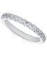 ფოტო #1 პროდუქტის Diamond French Pavé Wedding Band (1 ct. t.w.) in 14k White Gold