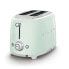 Фото #4 товара SMEG toaster TSF01PGEU (Pastel Green), 2 slice(s), Green, Steel, Buttons, Level, Rotary, China, 950 W