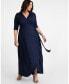 Фото #1 товара Plus Size Meadow Dream Maxi Wrap Dress