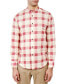 ფოტო #1 პროდუქტის Men's Nash Moisture-Wicking Check Button-Down Mandarin Shirt