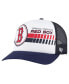 Фото #1 товара Men's White, White Boston Red Sox 2024 Spring Training Foam Trucker Adjustable Hat