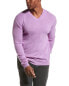 Forte Cashmere Classic Cashmere V-Neck Sweater Men's Purple Xl