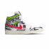 Jordan Air Jordan 1 Mid All Over Logos 涂鸦 中帮 复古篮球鞋 男款 白黑