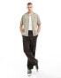 Фото #4 товара Fred Pery lightweight textured revere collar shirt in beige