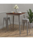 Фото #5 товара Ardennes 31.5 Steel Indoor Contemporary Table With Square Rustic Wood Top