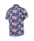 Фото #4 товара Men's Royal Chicago Cubs Floral Linen Button-Up Shirt