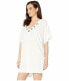 Фото #2 товара MICHAEL Michael Kors 261928 Women Terry Lace-Up Tunic Cover-Up Size XS