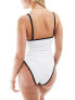 Фото #5 товара 4th & Reckless sicily contrast trim swimsuit in cream