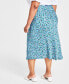 Trendy Plus Size Garden Floral Slip Skirt, Created for Macy's