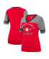 Фото #1 товара Women's Scarlet, Heathered Gray Nebraska Huskers There You Are V-Neck T-shirt