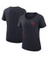 ფოტო #1 პროდუქტის Women's Navy Cleveland Guardians Authentic Collection Performance Scoop Neck T-Shirt