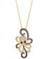 Фото #1 товара Le Vian chocolate Diamond & Nude Diamond (7/8 ct. t.w.) & Passion Ruby (1/20 ct .t.w.) Octopus 20" Adjustable Pendant Necklace in 14k Gold