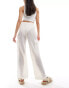 Фото #4 товара Y.A.S crochet wide leg cargo pants in cream