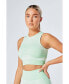 Фото #1 товара Women's Recycled Colour Block Body Fit Racer Crop Top