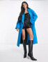 Фото #8 товара River Island coat with cuff detail in bright blue