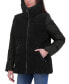 Фото #3 товара Women's Mixed-Media Stand-Collar Puffer Coat