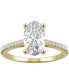 ფოტო #1 პროდუქტის Moissanite Oval Engagement Ring (2-1/2 ct. t.w. DEW) in 14k White Gold or 14k Yellow Gold