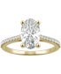 Moissanite Oval Engagement Ring (2-1/2 ct. t.w. DEW) in 14k White Gold or 14k Yellow Gold