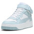 Фото #2 товара Puma Carina Street Mid Lace Up Womens Blue, White Sneakers Casual Shoes 3923370