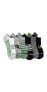 ფოტო #1 პროდუქტის Men's 6 Pack Pickle ball Ankle Socks, Black/Green, One Size