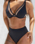 Фото #4 товара Wolf & Whistle x Malaika Terry Fuller Bust Exclusive mesh underwire bikini top in black