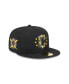 Фото #2 товара Men's Black Cleveland Guardians 2024 Armed Forces Day On-Field 59FIFTY Fitted Hat