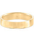 ფოტო #4 პროდუქტის Men's Flat Profile Comfort Fit Wedding Band in 14k Gold