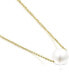 Elegantní pozlacený náhrdelník s perlou Gloss 111232560