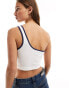 Фото #2 товара ellesse Capuano one shoulder vest in white