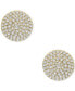 ფოტო #3 პროდუქტის Diamond Circle Stud Earrings (1/2 ct. t.w.) in 14k Gold, Created for Macy's