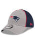 Фото #1 товара Men's Gray New England Patriots Pipe 39THIRTY Flex Hat