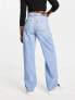 Фото #7 товара Only Celeste high waisted loose fit distressed jeans in light blue