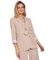 ფოტო #4 პროდუქტის Women's Belted Notched-Lapel Blazer