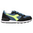 Фото #1 товара Diadora Camaro Lace Up Mens Black, Blue, Green Sneakers Casual Shoes 159886-C95