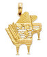 Фото #1 товара 14k Gold Charm, Piano Charm