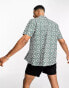 New Look short sleeve shirt tile print shirt in green